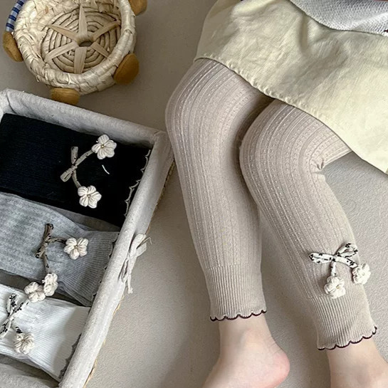 PREMIUM - Legging Minjoo Size 6 Bln - 6 Tahun / Legging Korea Anak Perempuan Import Rajut Branded Te