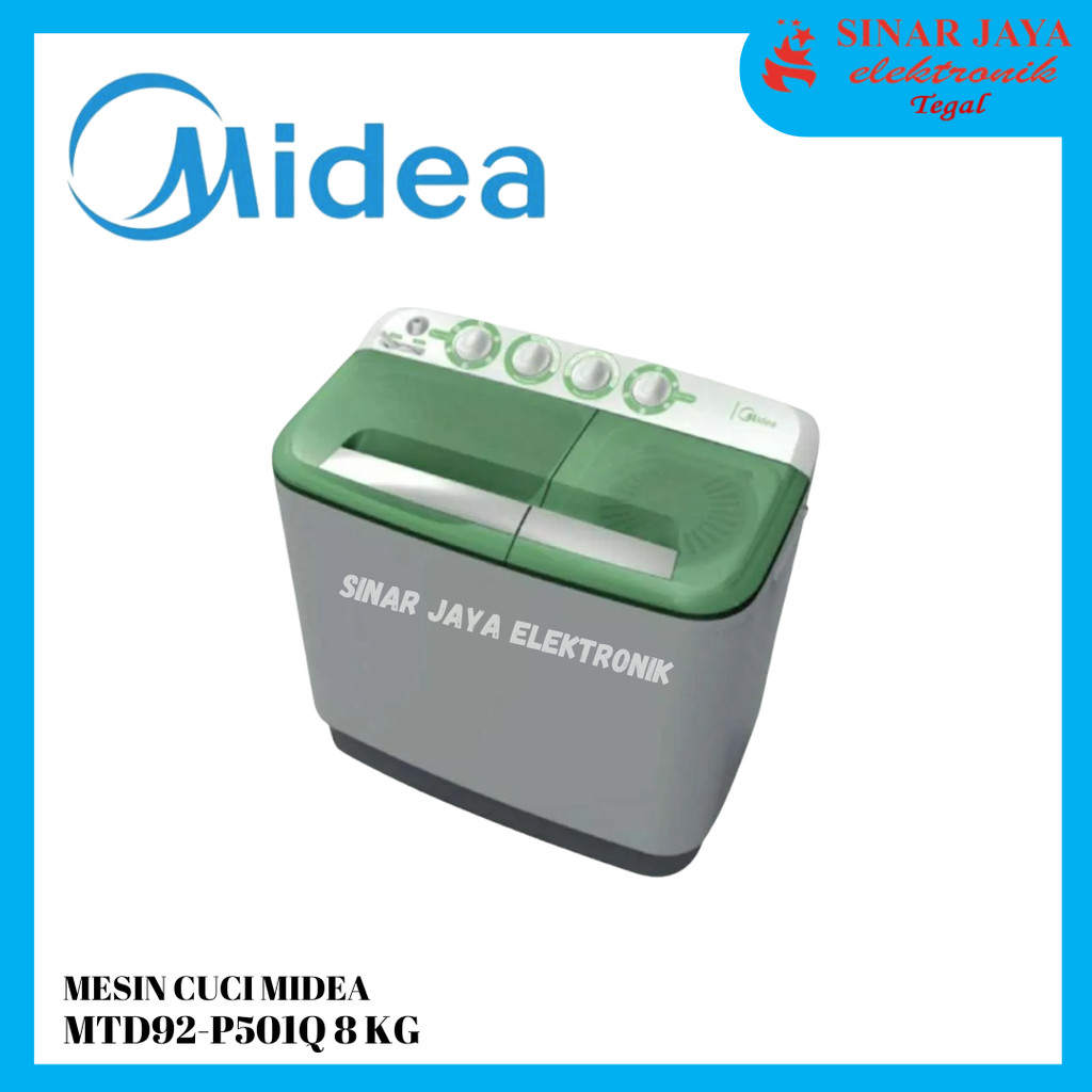MESIN CUCI MIDEA MTD92-P501Q 8 KG TWIN TUB