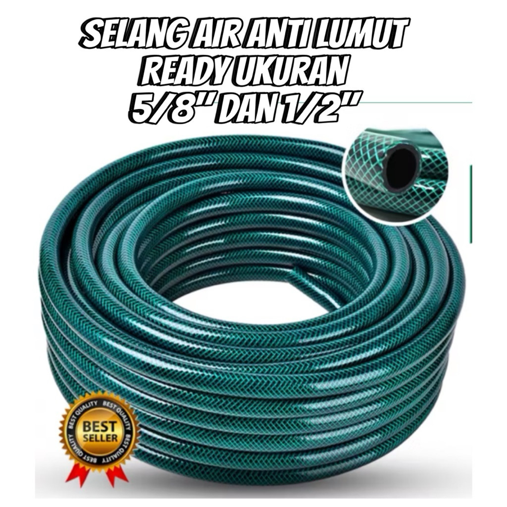 Selang air 1/2” 5/8” meteran selang air anti lumut selang air benang