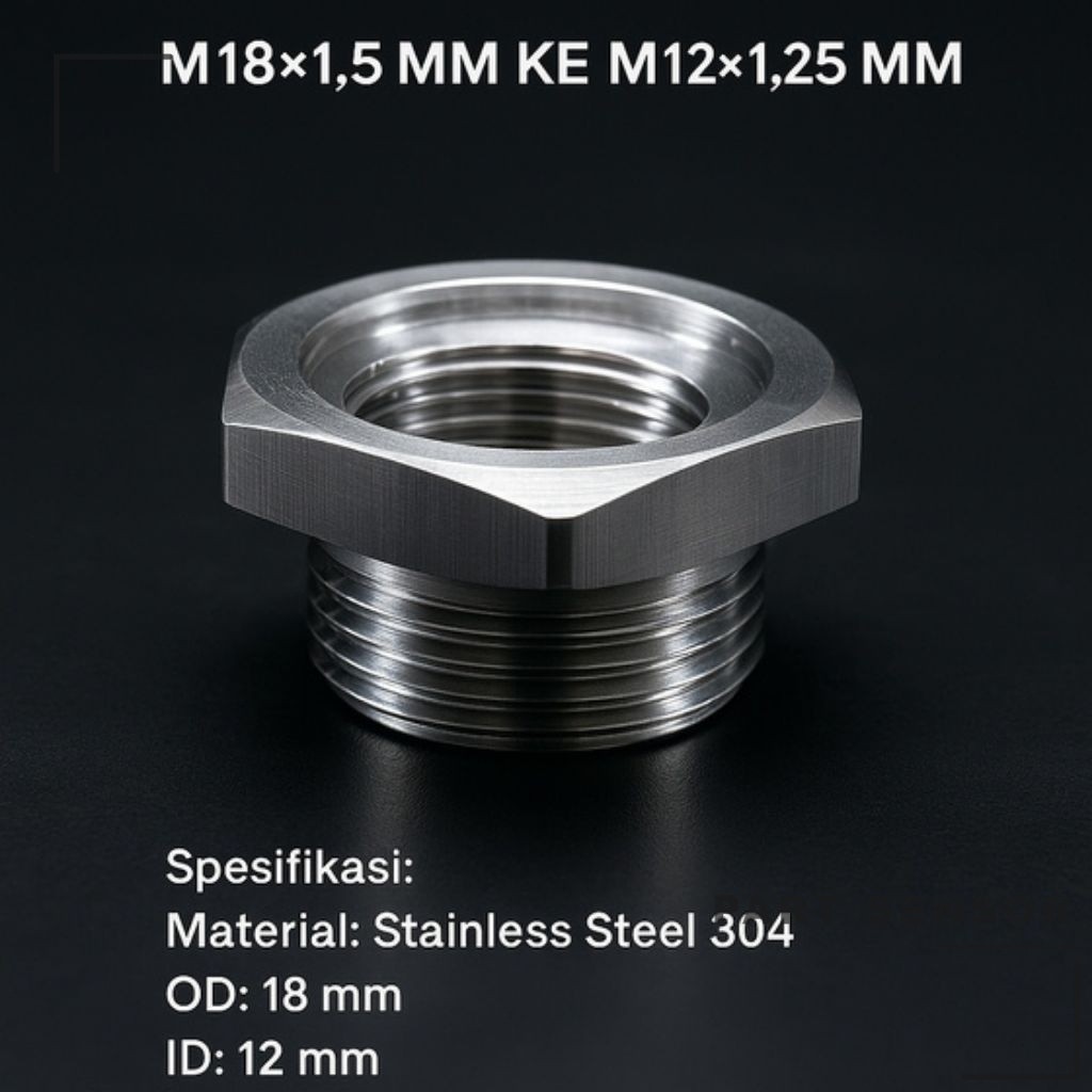 O2 Sensor Bung and Plug Stainless Steel 304 Baut Mur Sensor AFR Lambda Knalpot Universal SUS 304