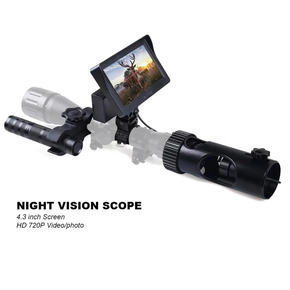 Tactical Night Vision Riflescope Optics  Night Vision Scopes LED 400m Infrared Laser Chip HD IR Vide