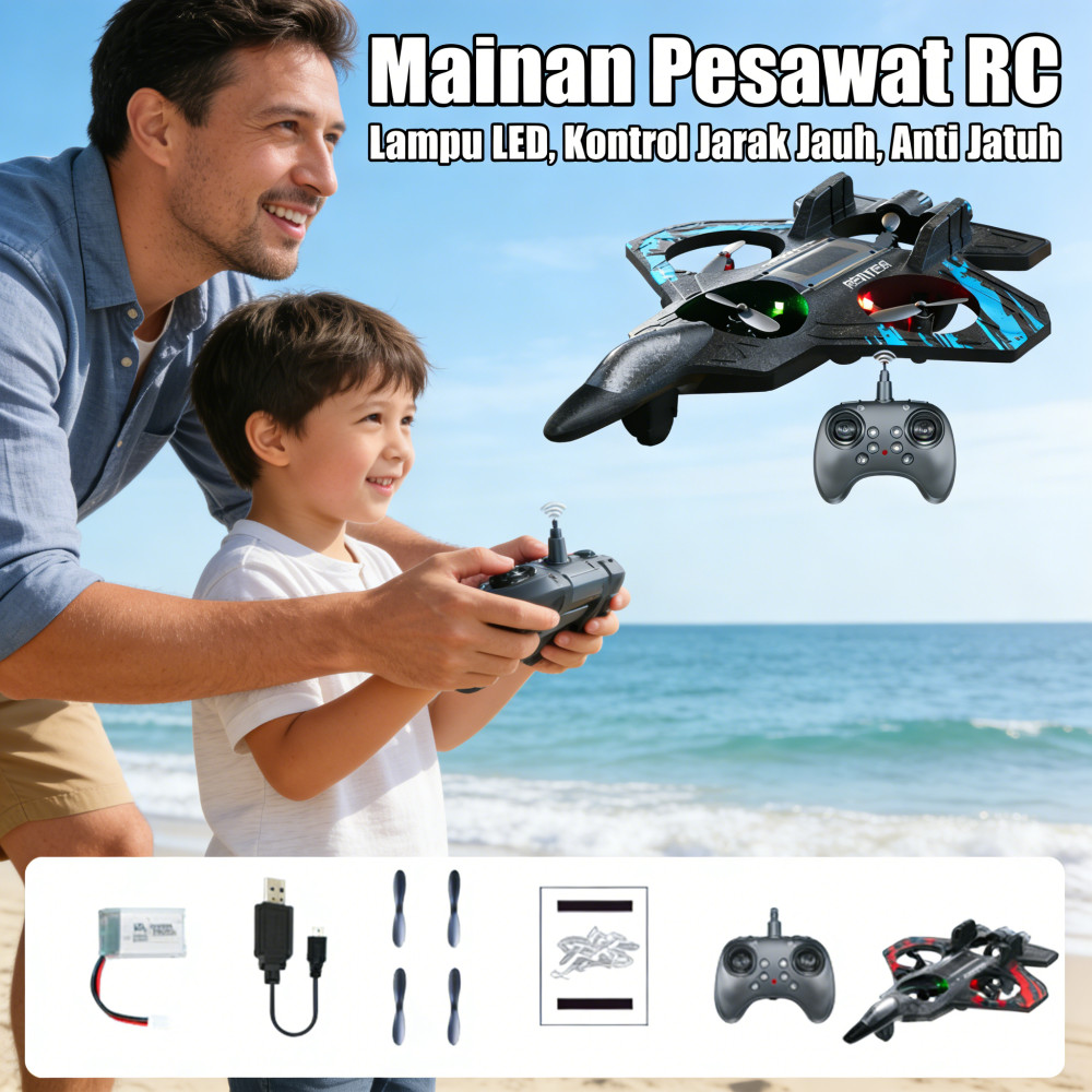 Remote Control Airplane Foam Toy Rc Glider Mainan Pesawat Led Pesawat Terbang Airplane Airplane Terb