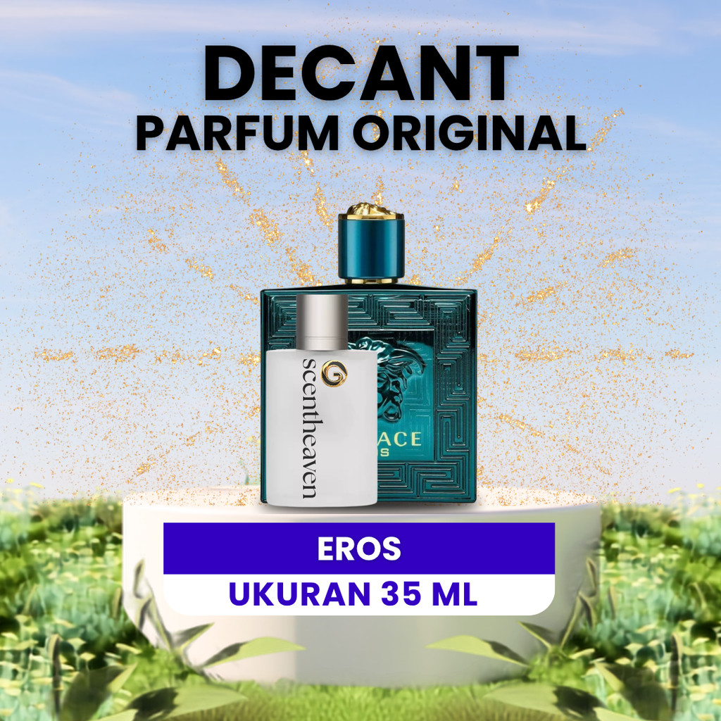 [ 100% ORIGINAL  ]  DECANT EROS PARFUM ORIGINAL VARIAN PRIA UKURAN 35ML PARFUM TRAVEL SIZE BOTOL SPR