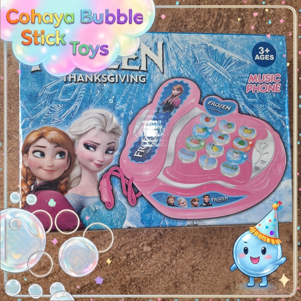 Frozen Music Phone Anak - Mainan telpon Elsa & Anna - Mainan Telepon Edukasi untuk Anak