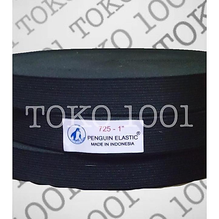 Karet elastis pinguin 725 hitam 1" (2,5cm) ROL