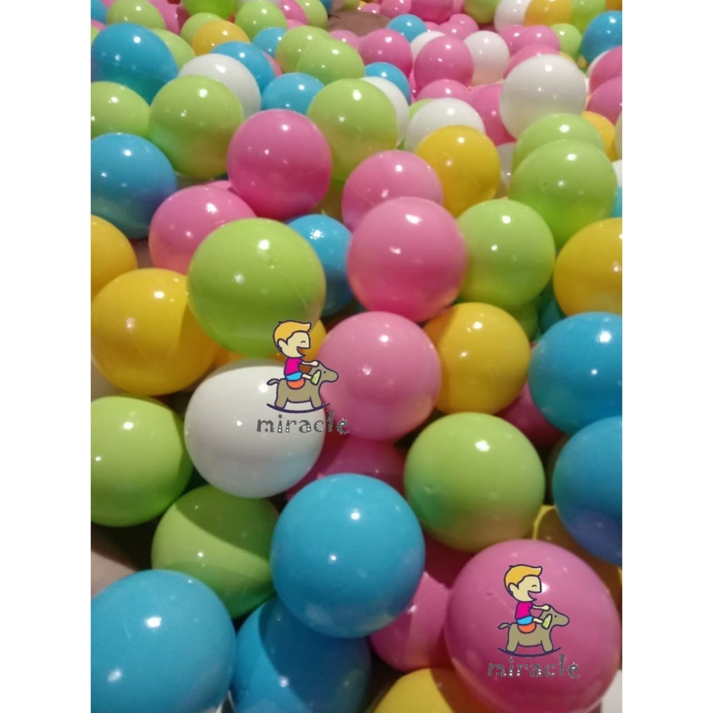 mandi bola warna PASTEL isi 50 pcs SNI - mandi bola warna - mandi bola pastel - bola isi 50
