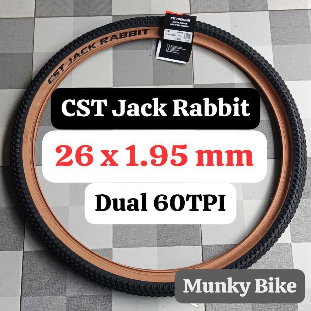 Foto Ban Luar CST Jack Rabbit 26 x 1.95 Tanwall Skinwall Coklat Premium Non Foldable Sepeda 1.95mm