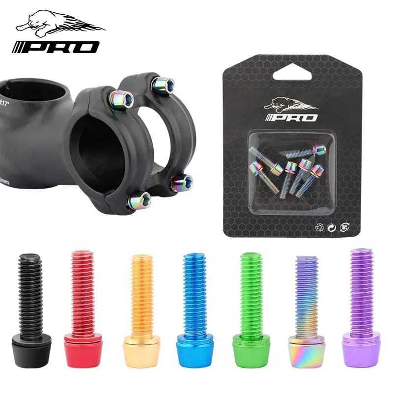 Foto Baut Stem Rainbow Pelangi M5 x 18 mm Bolt Bottle Cage Sepeda