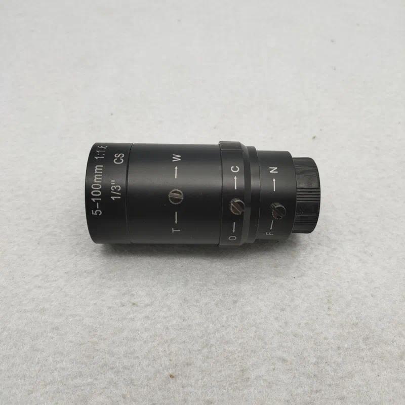 5mm-100mm F1.8 Manual Iris 20x zoom focus  CS-Mount lens for CCTV Camera