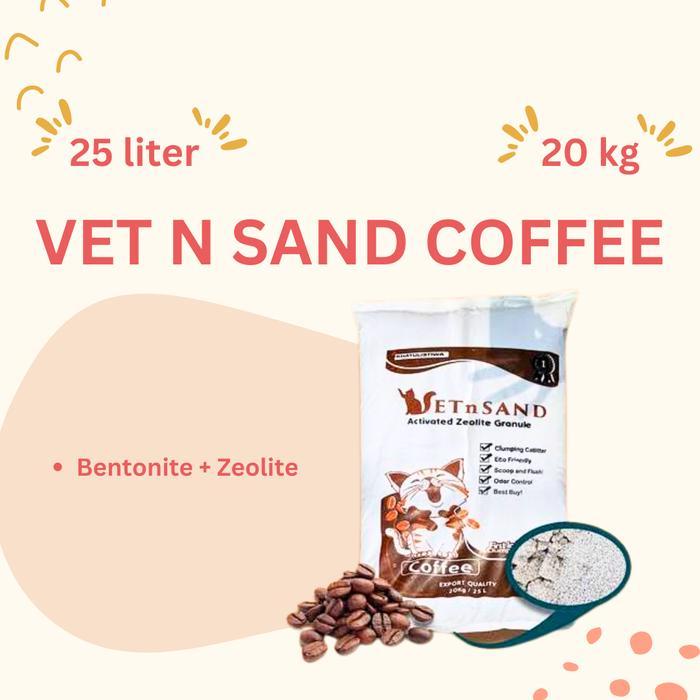 VETSAND Granule Cat Litter 20kg pasir kucing gumpal original TERMURAH - Kopi