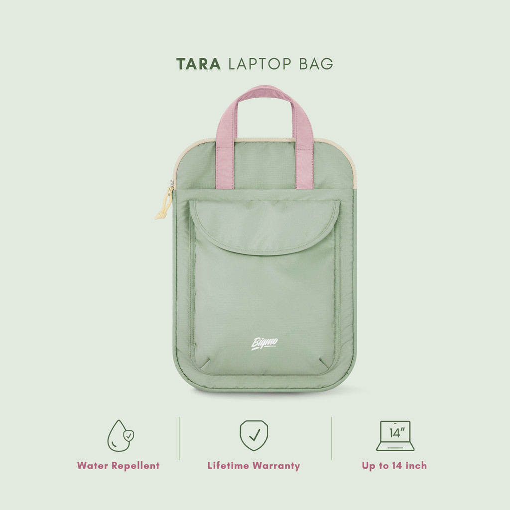 Bigmo Tas Laptop Kantor, Kerja, Kuliah, Sekolah Tara Laptop Bag 14" Anti Air - warna Pomelo