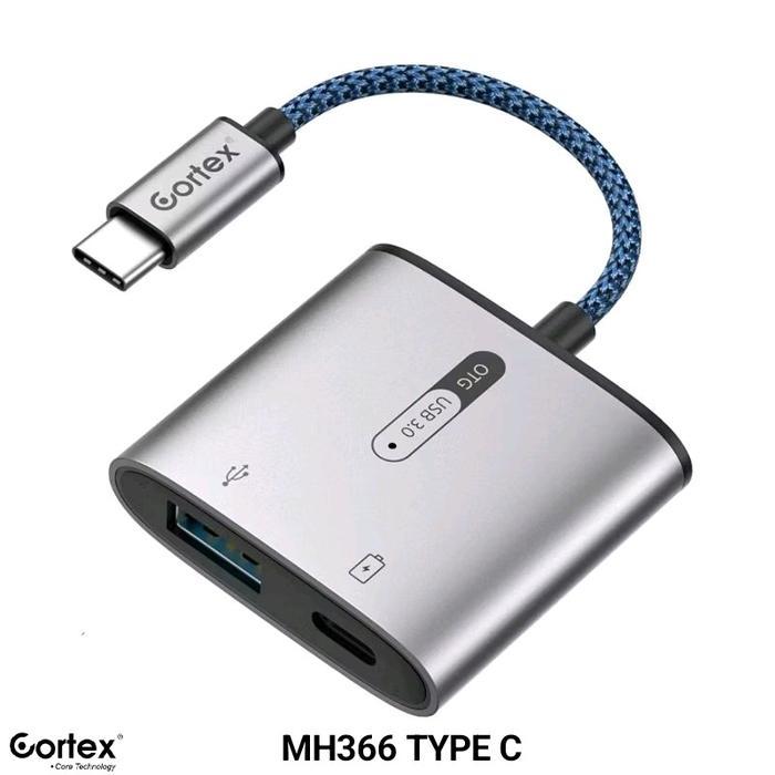 Cortex MH366 OTG USB C/Type-C To USB 3.0 + 60W Charging 2in1 Adapter