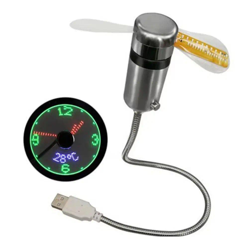 USB Realtime Clock Fan USB Time And Temperature Fan USB Realtime Clock Fan USB CLOCK FAN