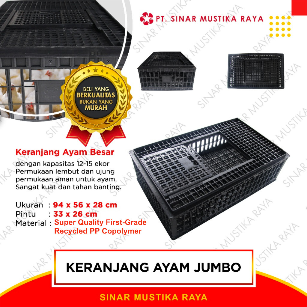 Terbaru Keranjang Ayam Plastik Besar Jumbo Lokal Transport Panen Broiler Hijau