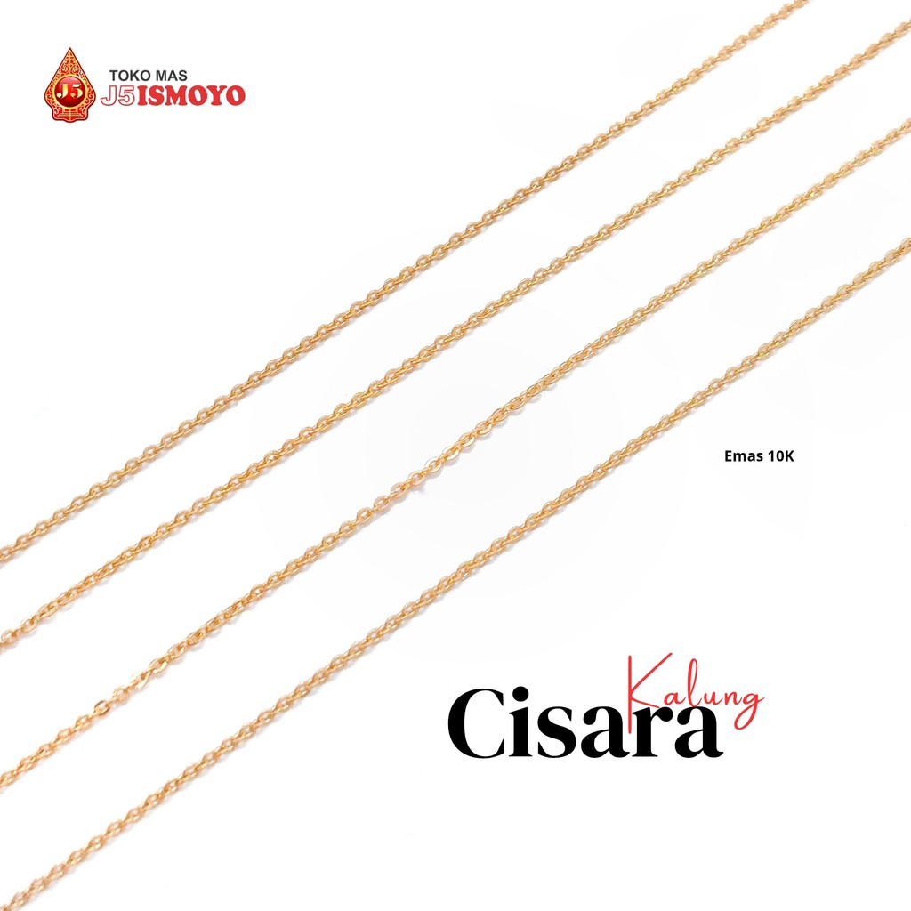 Kalung Emas 10 Karat Cisara Polos Simple J5 Ismoyo