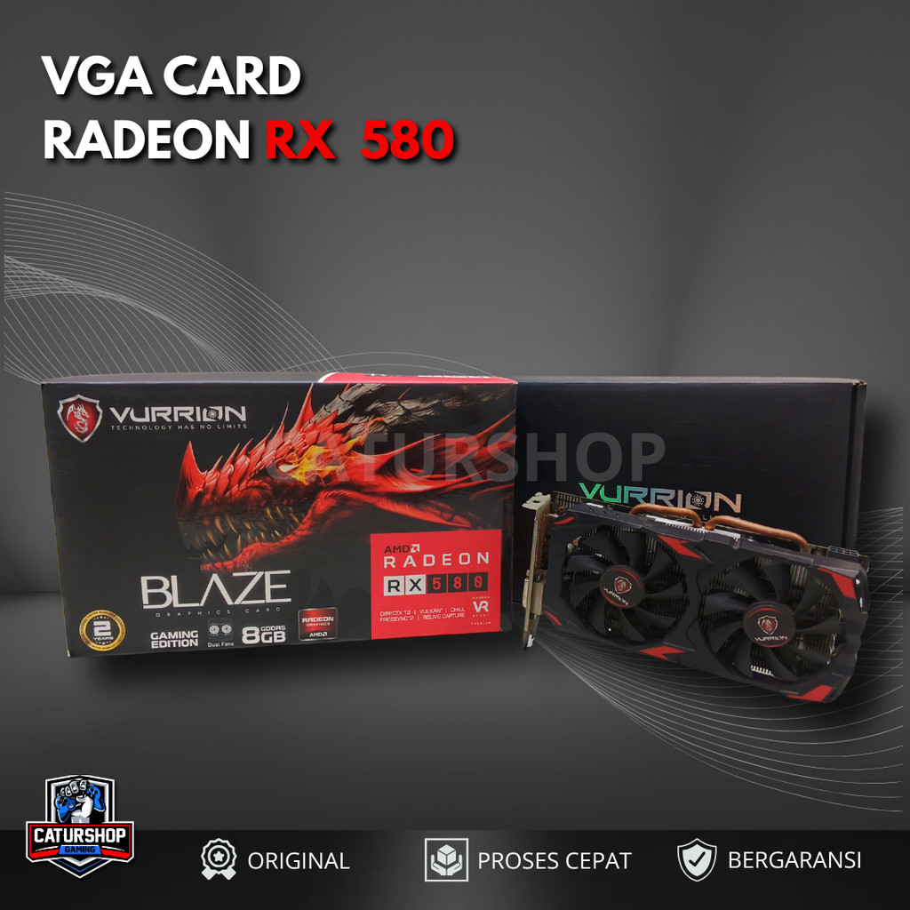 VURRION BLAZE RADEON RX580 8GB RX 580 8G RX-580 8GB AMD RADEON / Vga Mining RX 580