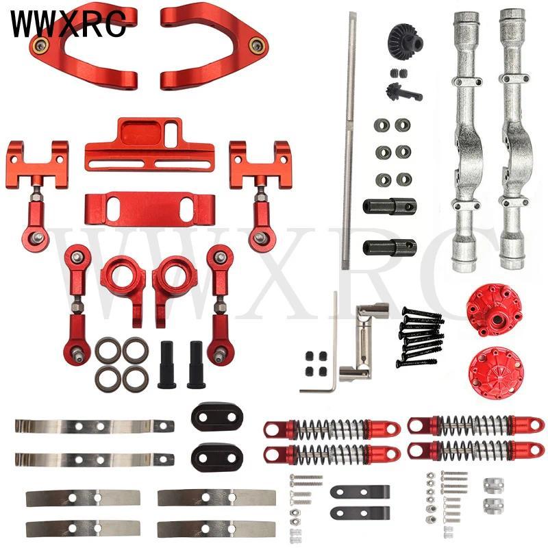 WPL D12 Metal Rear Axle Kit Front Rear Shock Absorber Leaf Springs Steering Cup Upper Lower Swing Ar