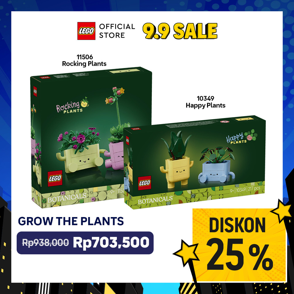 LEGO Plants Bundle - LEGO Botanicals 11506 Rocking Plants + LEGO Botanicals 10349 Happy Plants