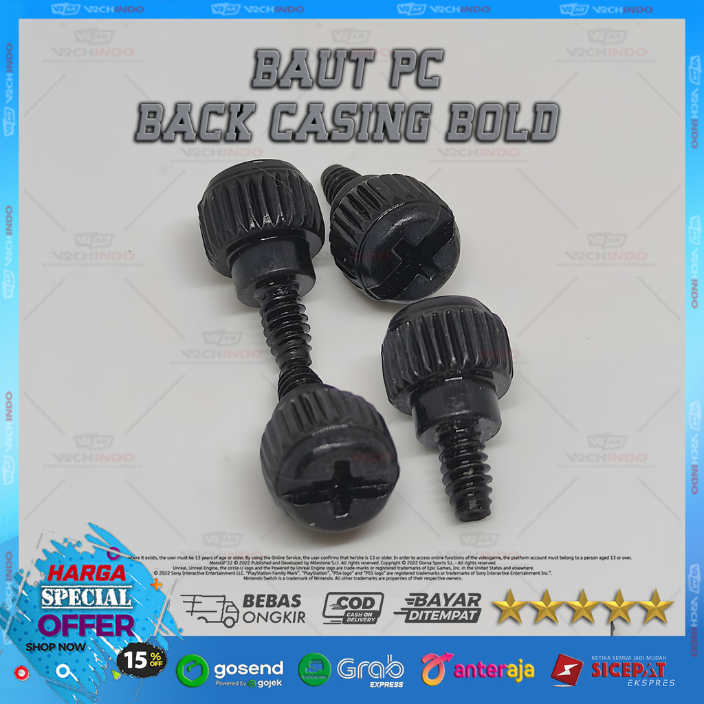Screw Baud Baut Sekrup Bold Casing Belakang Komputer PC Desktop 
