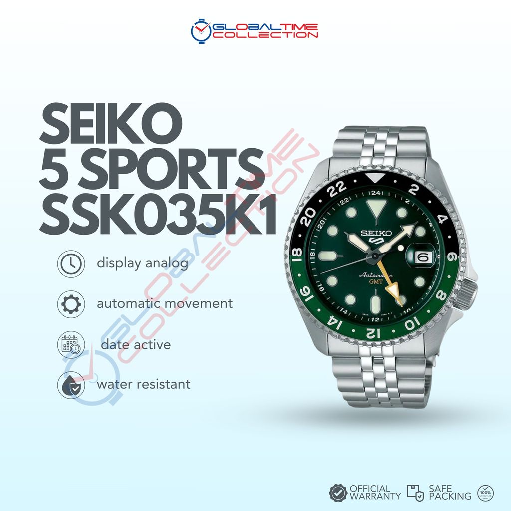 Jam Tangan Pria Seiko 5 Sports SSK035K1 Automatic GMT