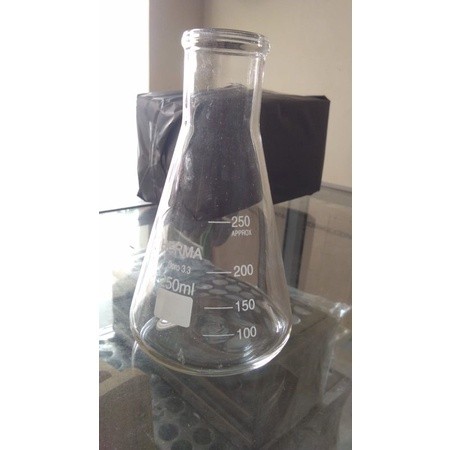 Erlenmeyer Herma 250ml _Erlenmeyer Flask 250 ml Merek Herma Kaca