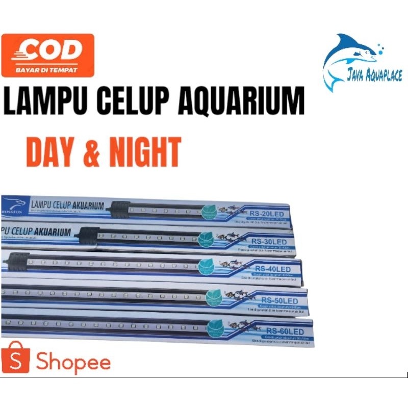 Lampu LED Celup Aquarium Day & Night 20-60 cm ROSSTON/YMN