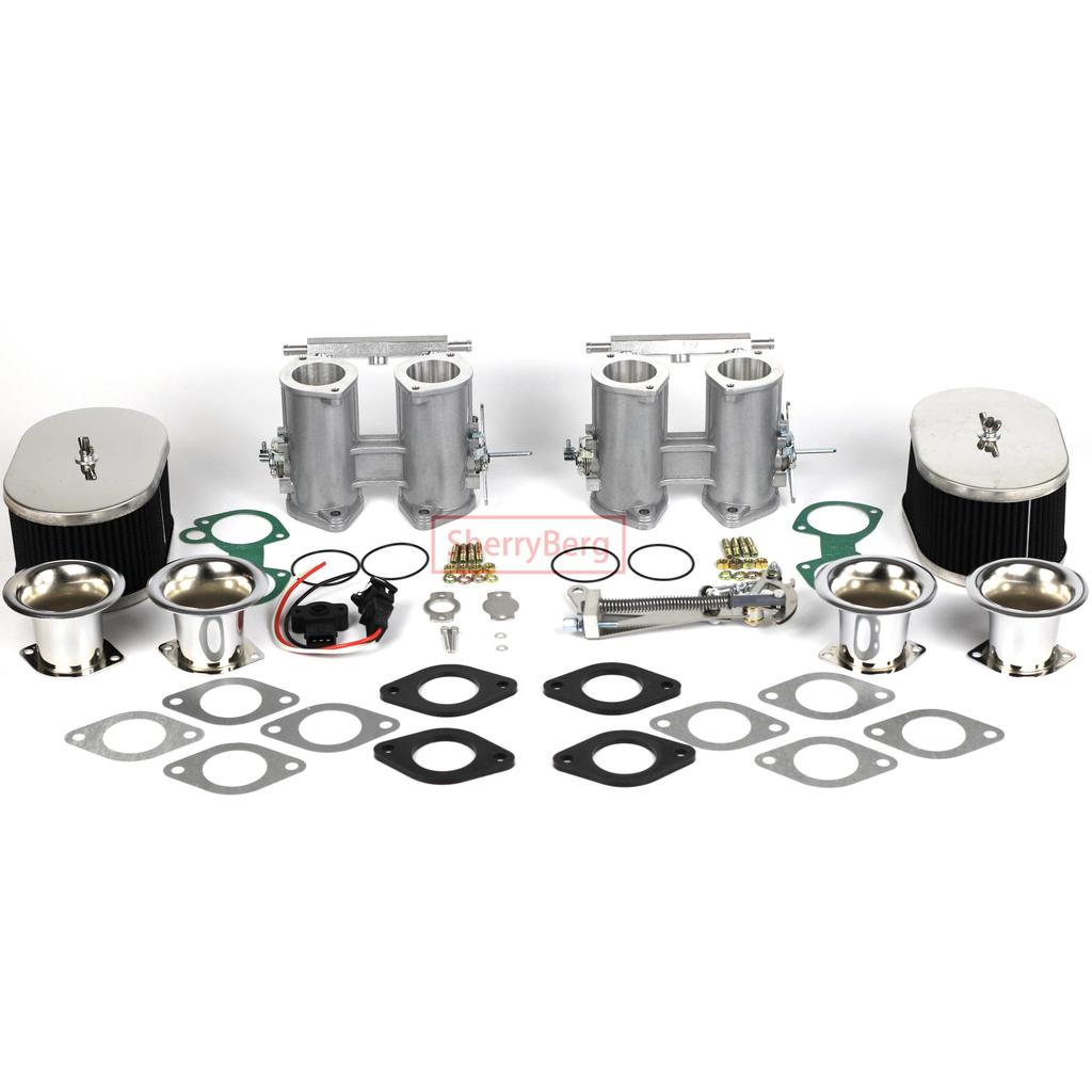 SherryBerg KIT 45dcoe 45 dcoe 45mm BORE Twin Throttle injection+TPS+air horn+ filter+linkage  FOR We