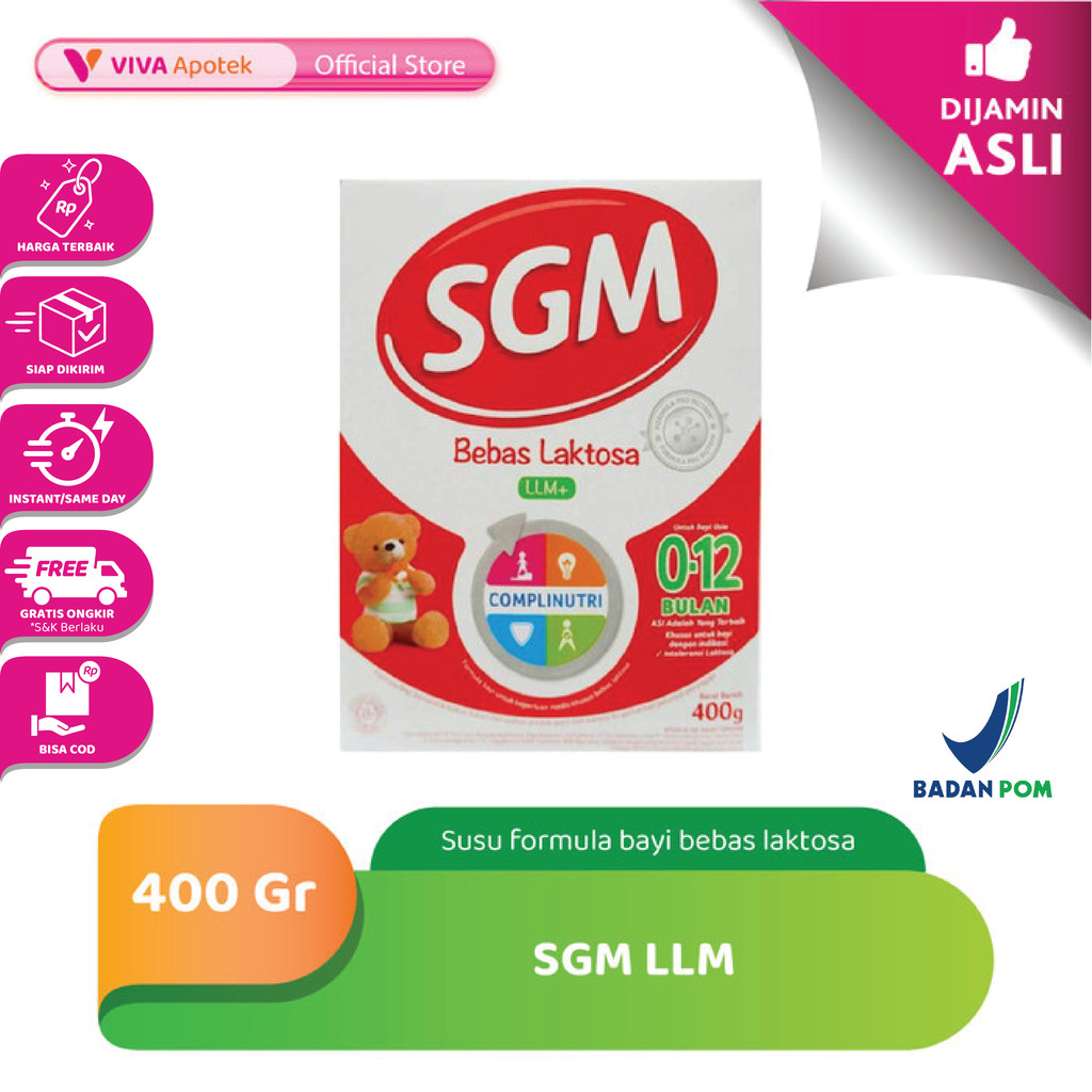 SGM LLM Susu Formula Bebas Laktosa (400 Gram)