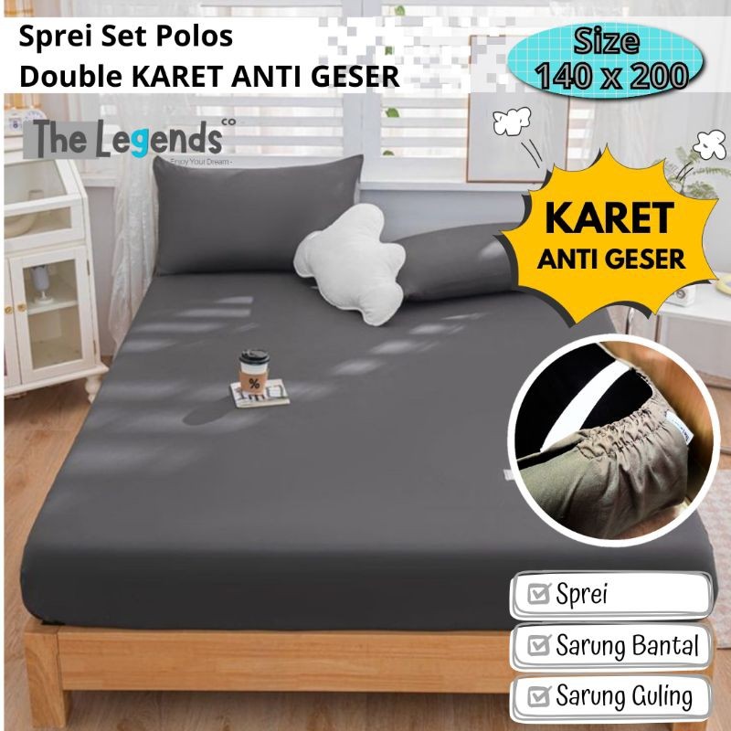 Sprei Karet Polos 140x200 Anti Geser | 140x200x15 | 140x200x20 | 140x200x25 | 140x200x30 | Lembut