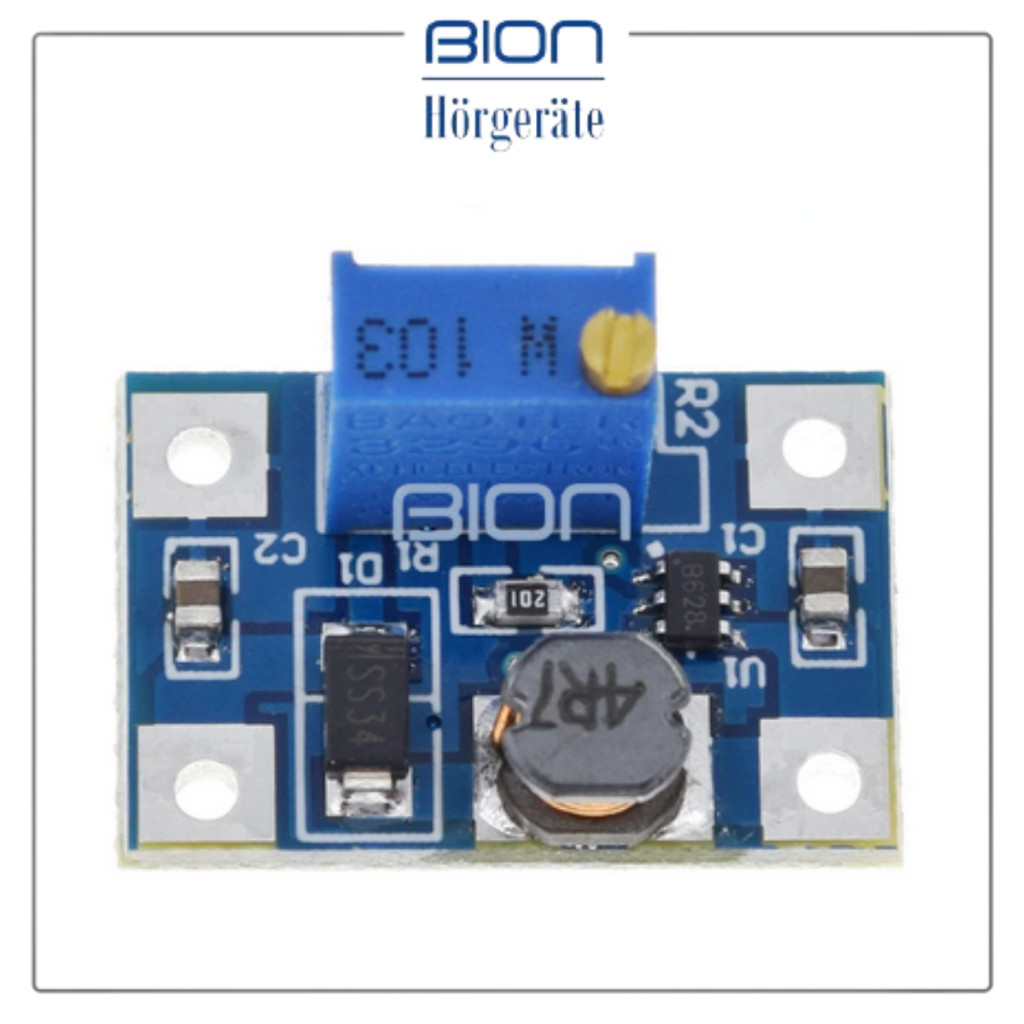 BION Adjustable SX-1308 Modul SX1308 2A Step Up Module Boost Converter 2-28V DC