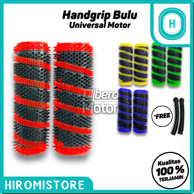 Promo Handgrip / Grip Stang karet Bulu WarnaMotor universal
