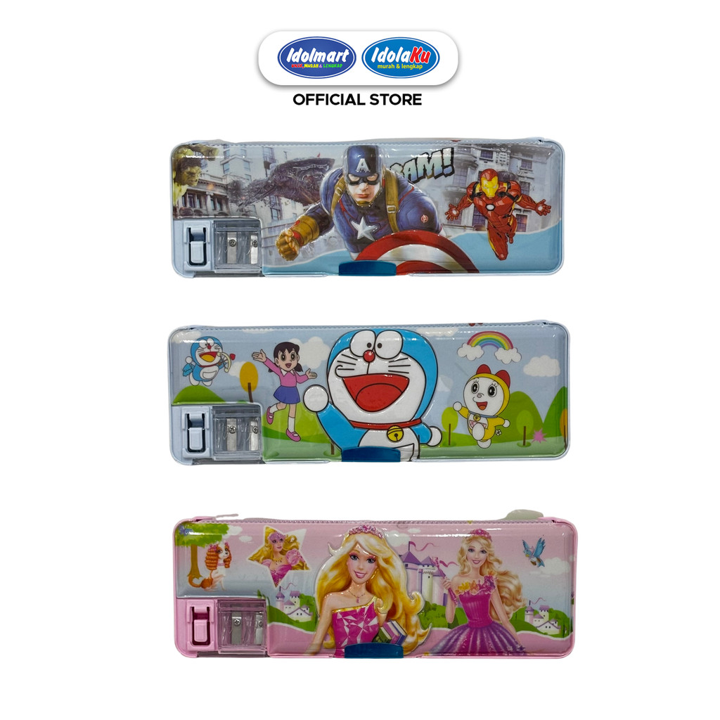 

IDOLMART Tempat Pensil Magnet Karakter 2 Sisi Motif Timbul – Kotak Alat Tulis Anak Sekolah Bogor
