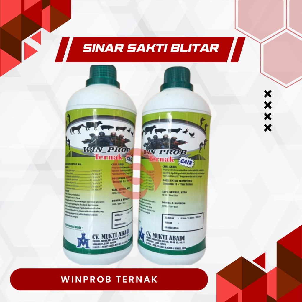 READY WINPROB TERNAK /PROBIOTIK (KAMBING,SAPI DAN DOMBA) STOCK - CAIR, 1 Liter