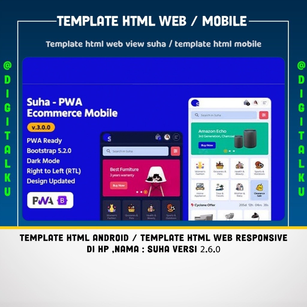 Template html web view suha / template html mobile