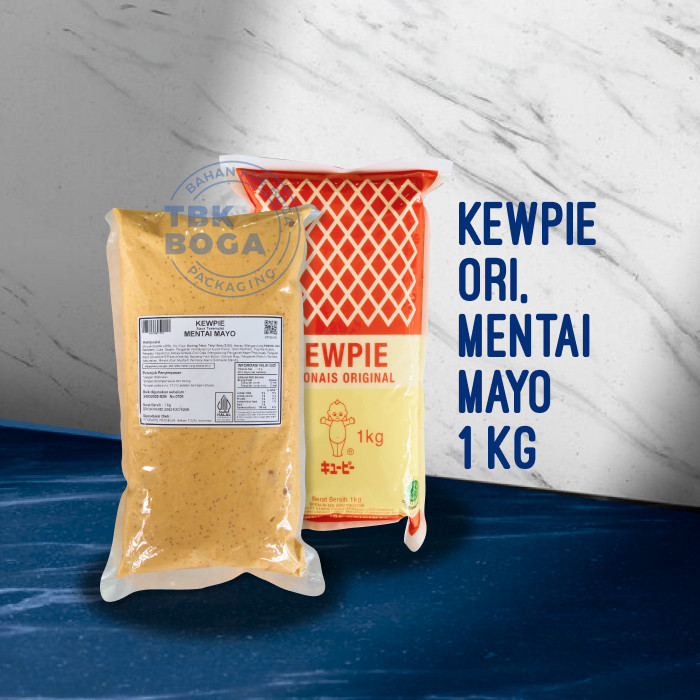 Kewpie Mayo 1 Kg ( Mentai, Original ) Mayonais Mayonaise Saus