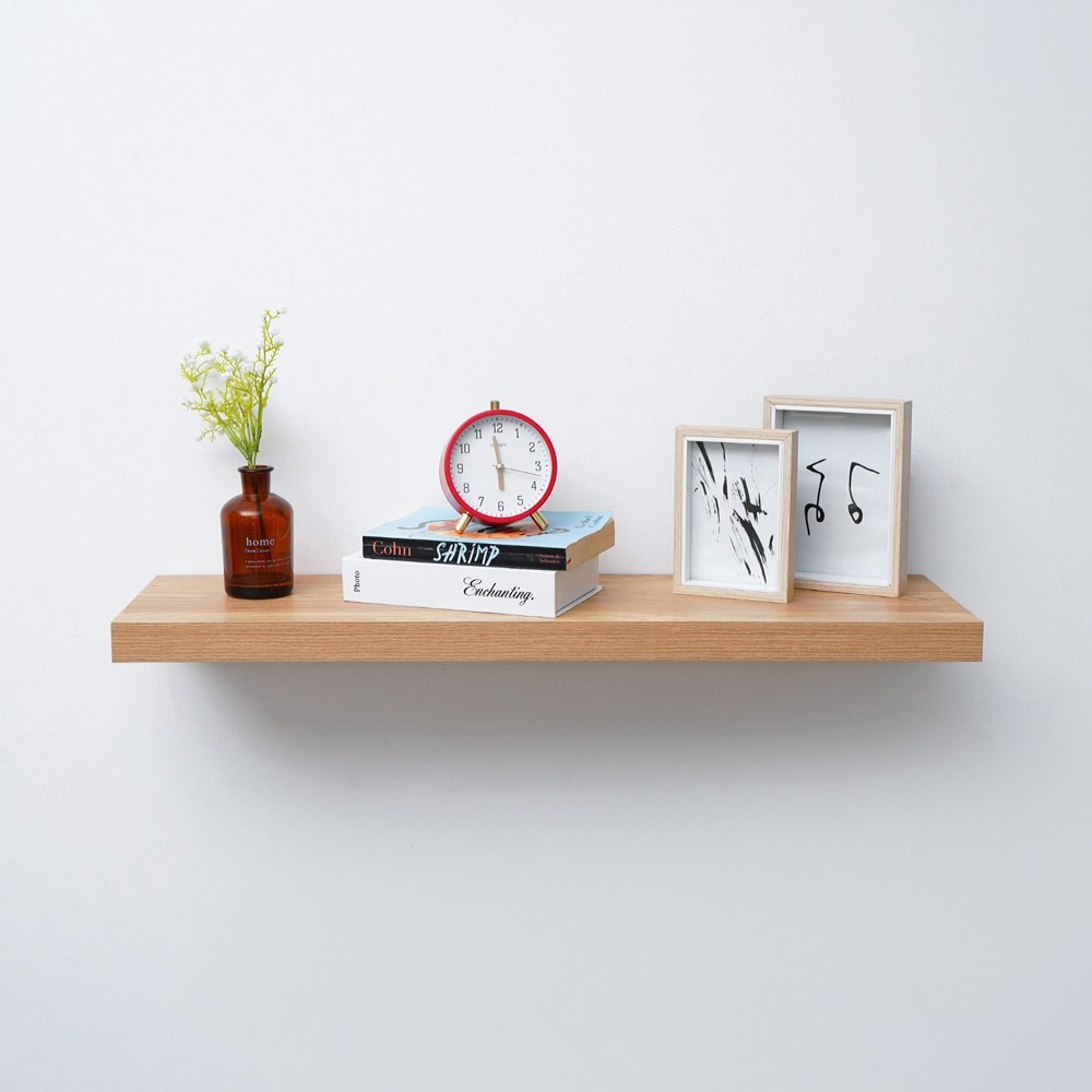 Informa Rak Dinding 80 cm - Cokelat Oak Decorative Wall Shelf Rak Tembok Serbaguna Ambalan Dinding F
