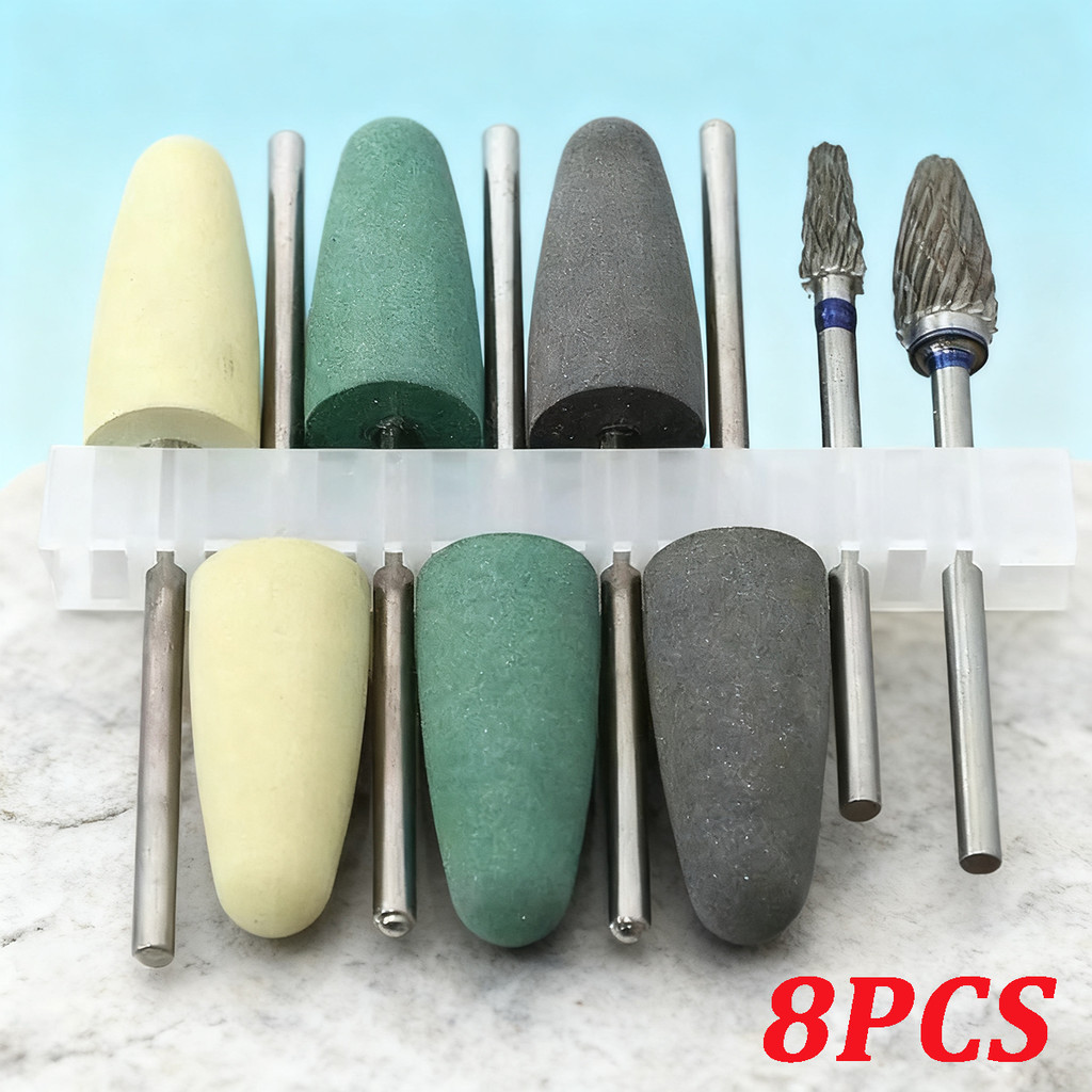 Dental set bur acrylic trimmer poles akrilik trimmer burs kit gigi palsu fraser stone hijau tiruan d
