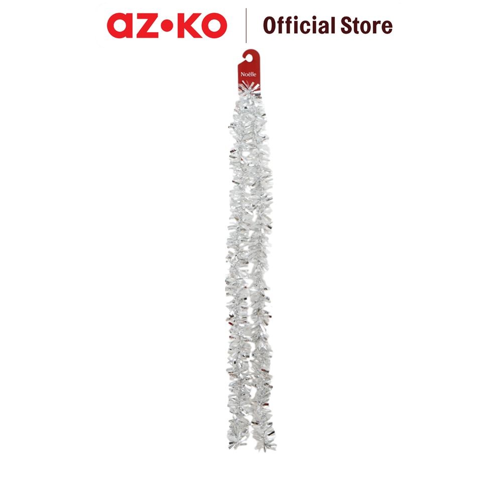 AZKO Noelle 200 cm Tisel Garland Dekorasi Natal Christmas Shiny - Silver Hiasan Natal Pernak Pernik 