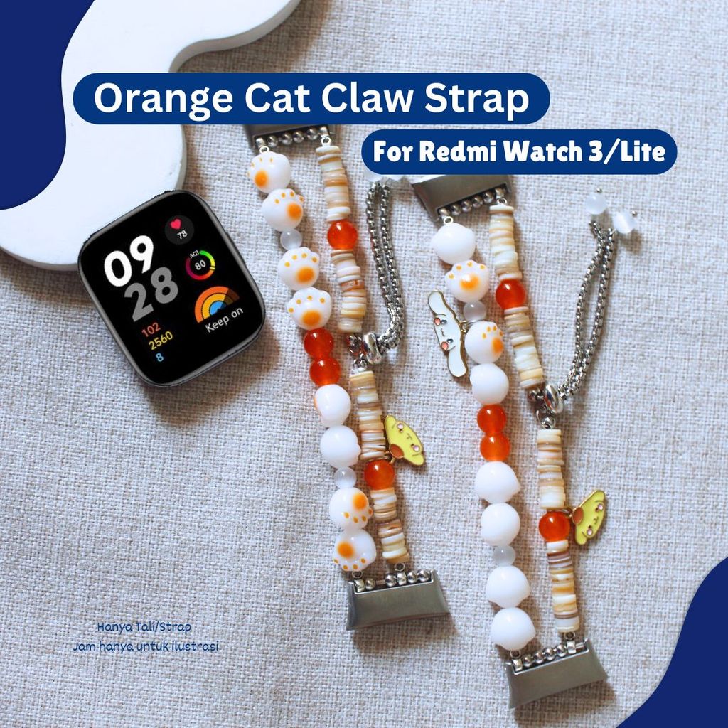 Orange Cat Claw Strap for Redmi Watch 3/Lite
