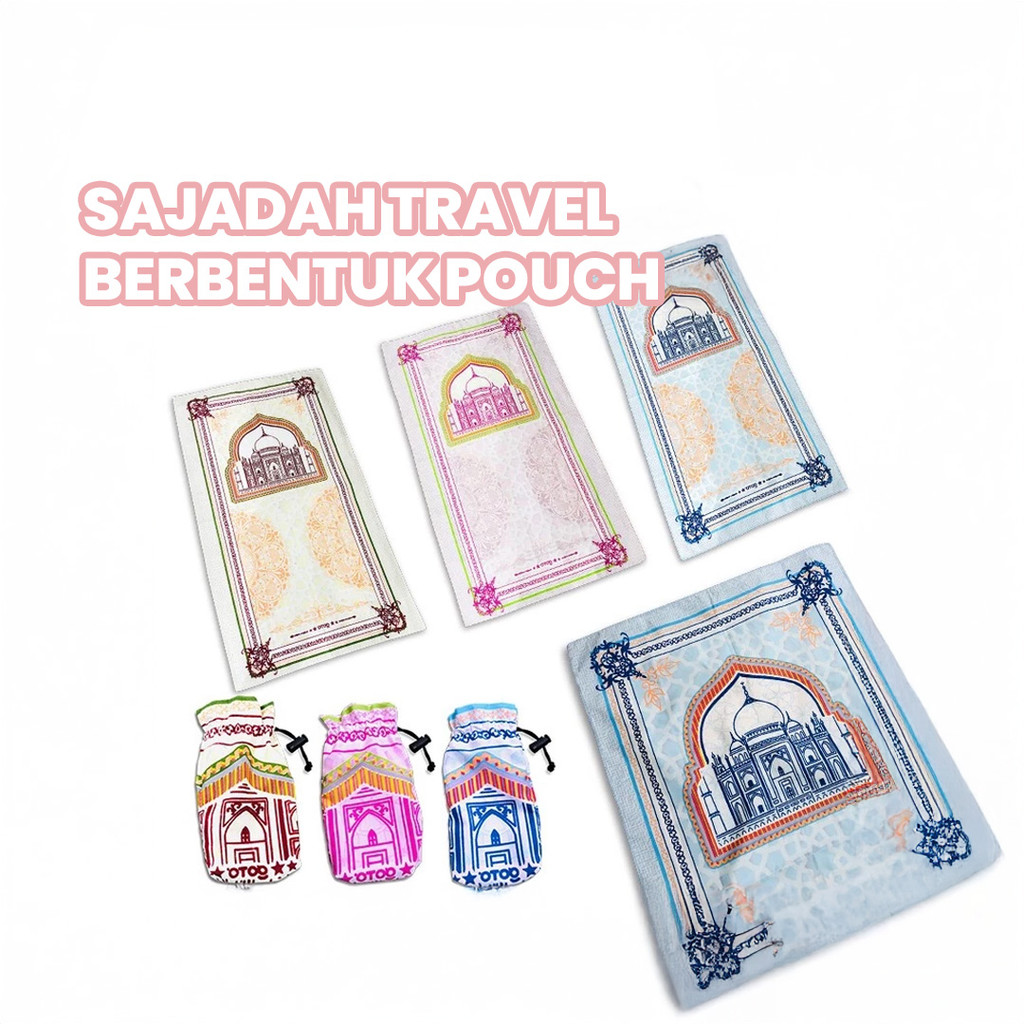 Goto Rumi Sajadah Travel Lipat Sejadah Traveling Sajada Sholat Pouch