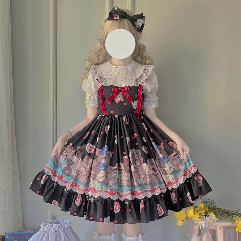 Lolita Cute Bear Paradise Dress jsk Suspender Dress