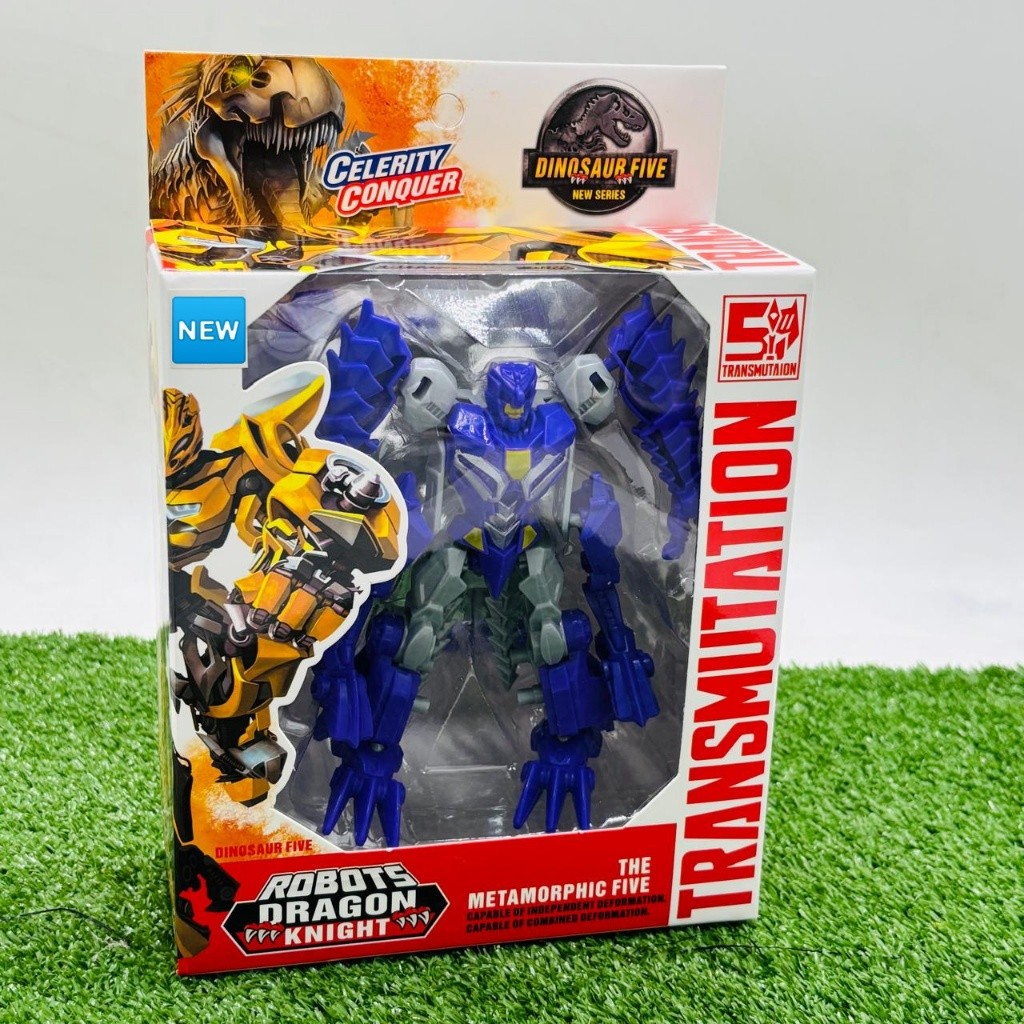 GENIUS KIDS Mainan Anak Robot Transformer Dinosaurus