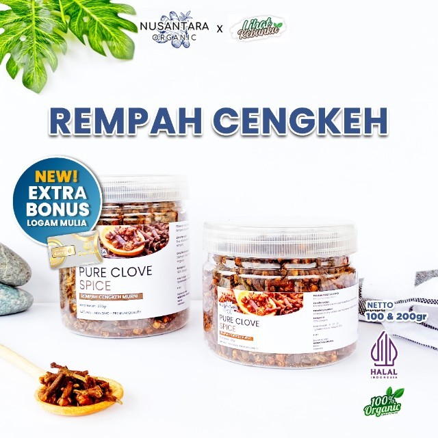 Nusantara Organic Cengkeh Kering Bumbu Organik Rempah Clove Utuh Rimpang Alami Lihat Kebunku