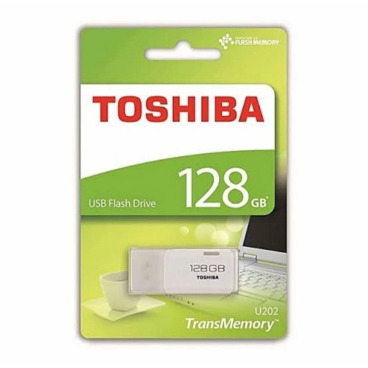 Flashdisk Toshiba 16 32 64 128GB USB Flashdisk  Flash Disk Toshiba TransMemory- White'