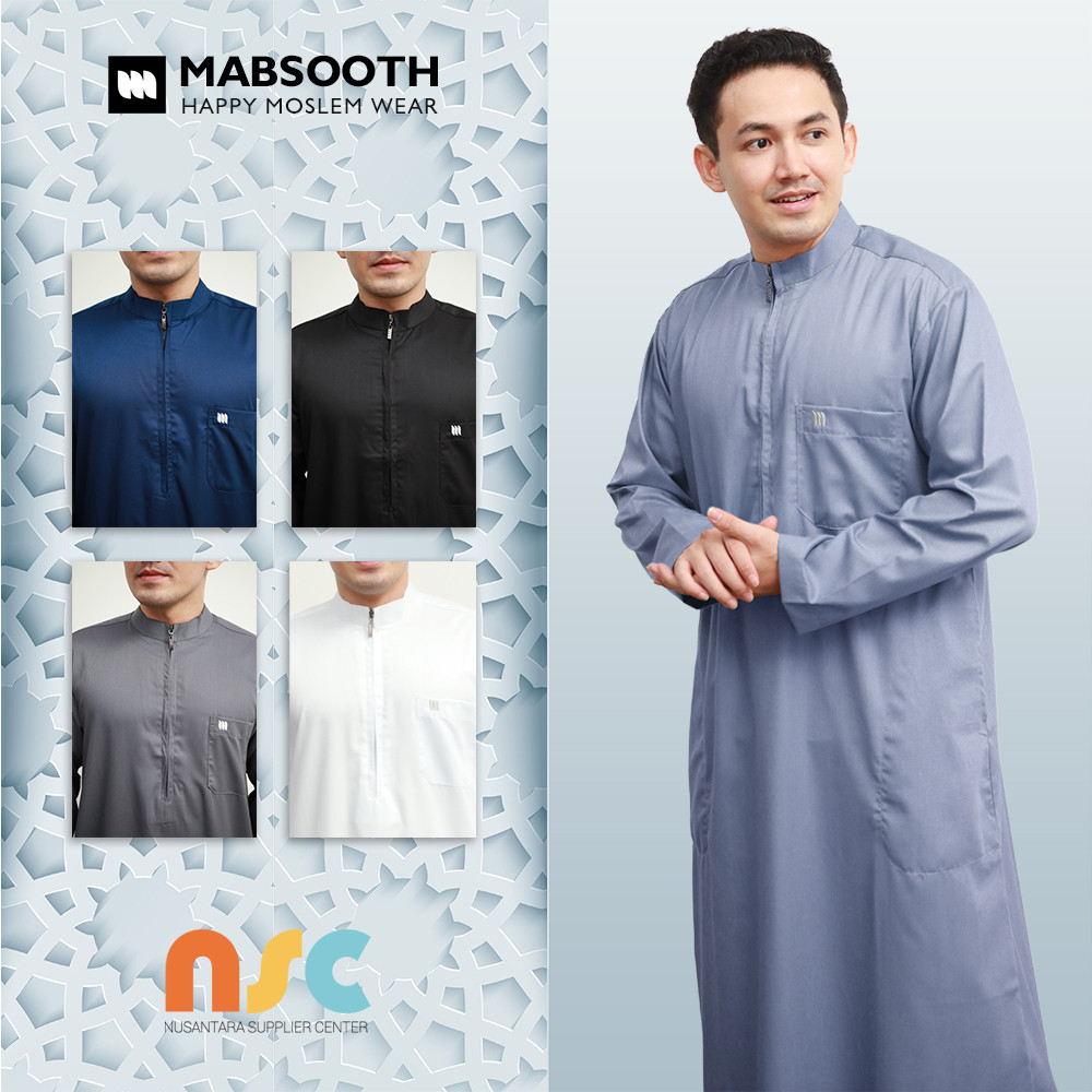 Terbaru Jubah Dewasa 2026 Baju Gamis Pria Resleting Lengan Panjang / Jubah Pria Dewasa