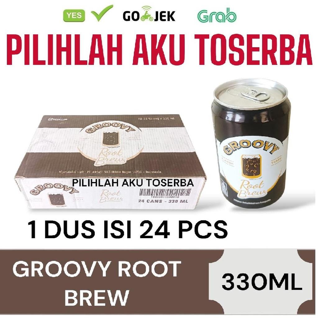 Groovy Root Brew ( Root Beer ) 330 ml kemasan kaleng - ( HARGA 1 DUS )