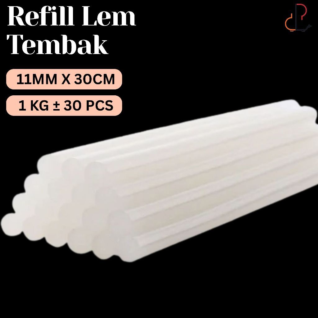 1 KG Isi Lem Tembak Besar Refill Glue Gun Stick Hitam Bening Lem Lilin Bakar Kiloan Hot Melt