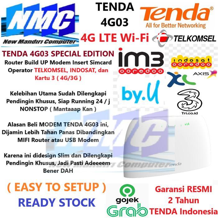NEXTCOMP Tenda 4G680 V2 SE Router Wifi 4G support All Operator Canggih 4G 680