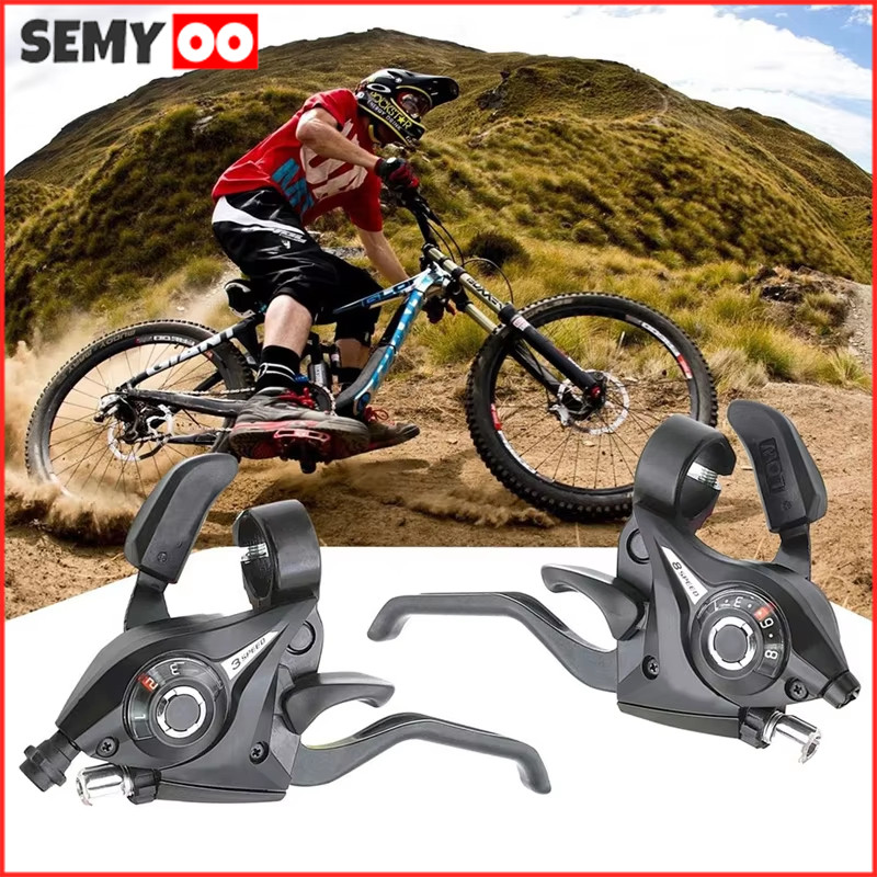 SEMYOO Set Rem Sepeda EF51 3x7/3x8/Shifter Set Sepeda Gunung 21 Speed/Paket Komplit Rem & Shifter/Un
