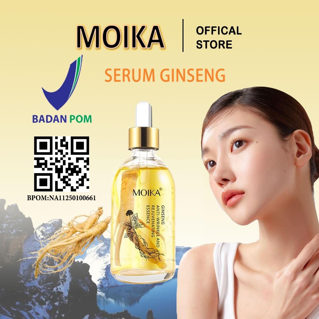 MOIKA Esensi anti kerut ginseng Ginseng serum wajah